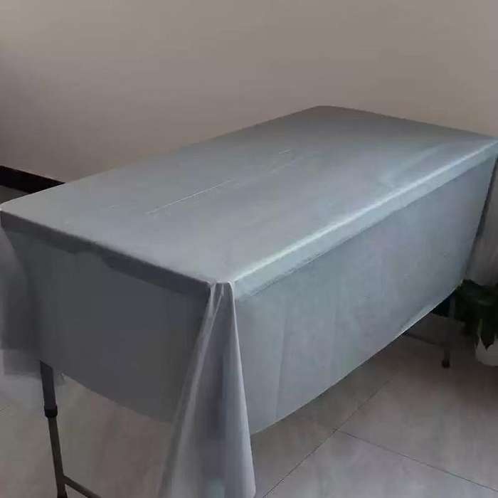 Disposable party tablecloth PE plastic cloth birthday desser size :137*183CM-Gray