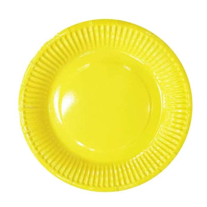 Party Plates - Paper - Yellow - 23cm - 10 Piece