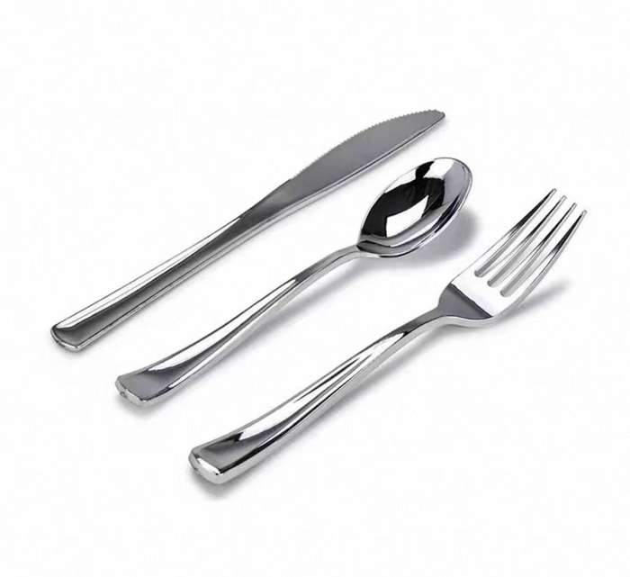 Party Plastic Cutlery Knife 10pcs - Silver