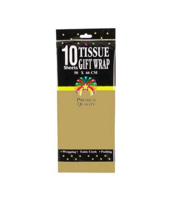 10 Pieces 50*66 Cm Tissue Paper DIY Handmade Craft Paper-Gold