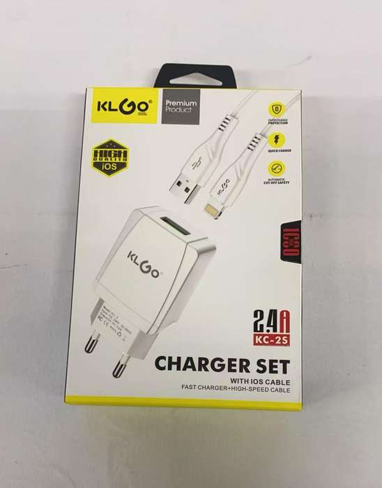 2.4A Charger set with IOS cable  fast charger+High +speed cable