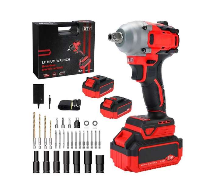 21V 450NM Brushless Cordless Impact Wrench with 4.0Ah Battery
