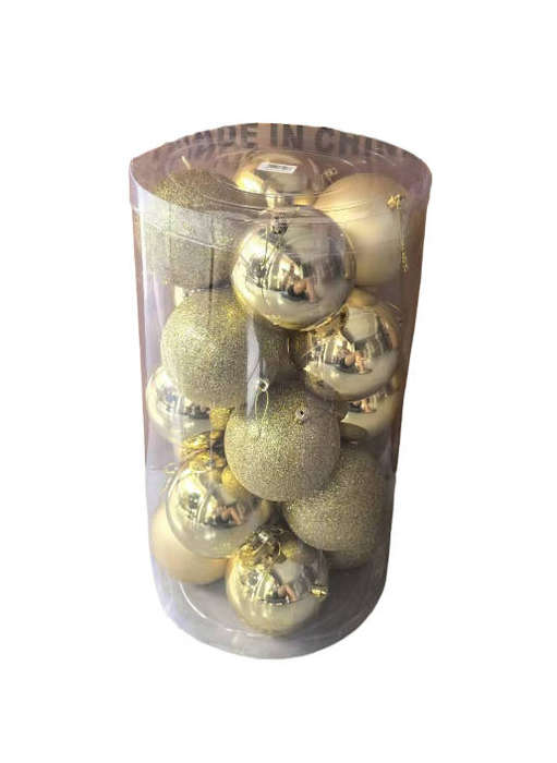 10CM Christmas ball 20 pieces per barrel Gold
