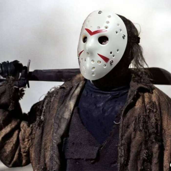 Jason Mask Full Face Masquerade Novelty Halloween Mask, Scary Killer Cos Prop