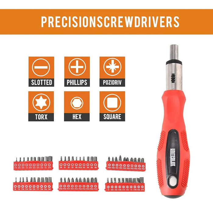 Professional 100-Piece Magnetic Screwdriver and Bit Set