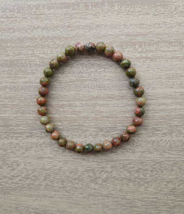 Unakite Bracelet - 6mm