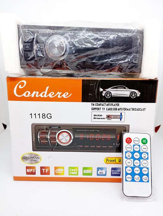 Condere Car Radio FM Bluetooth Player with x1 RCA Out 45x x 4 (Remote)