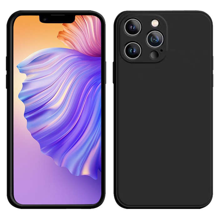 Soft Liquid Silicone Cover for iPhone 14 Pro - BLACK