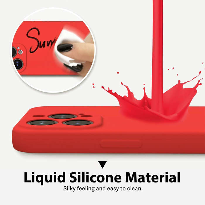Soft Liquid Silicone Cover for iPhone 14 Pro - BLACK