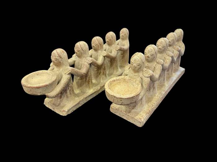 Ornament/candle holders Mayan/Aztec each
