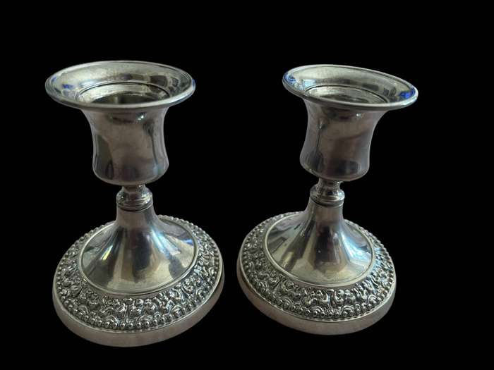 Candle holders set silver plated(A)