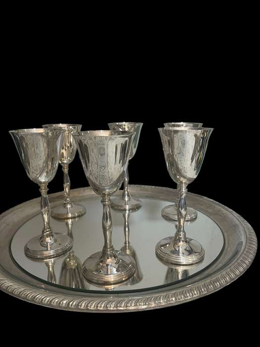Goblets England silver plated x6