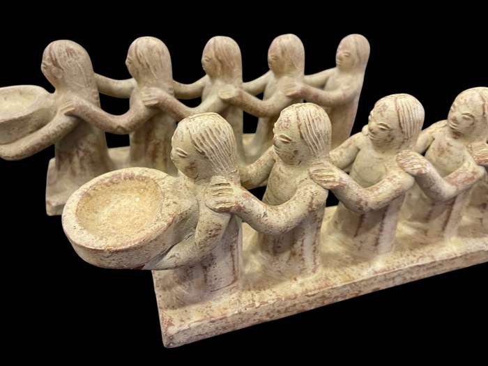 Ornament/candle holders Mayan/Aztec each