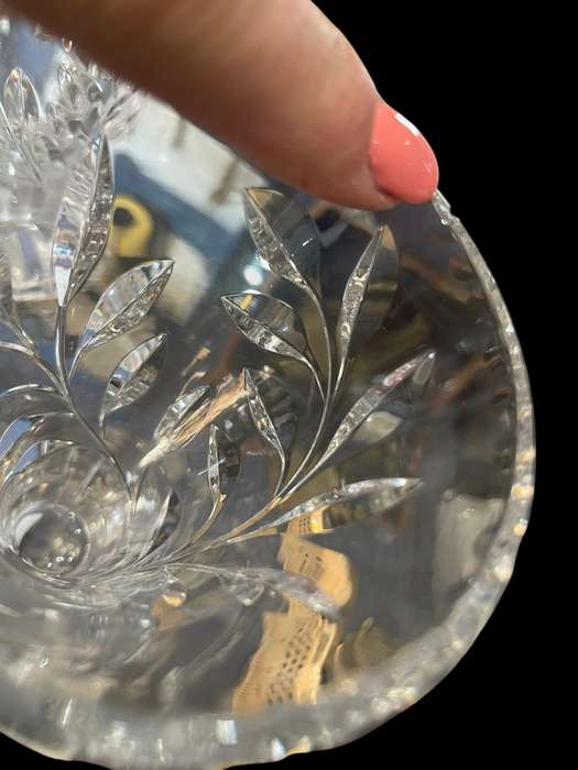 Vase rose cut Czech crystal(B)
