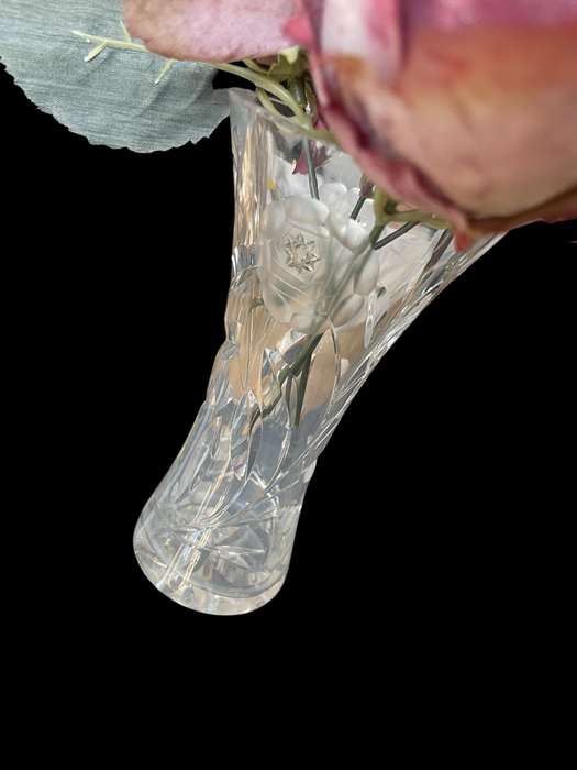 Vase Czech rose cut crystal(F)