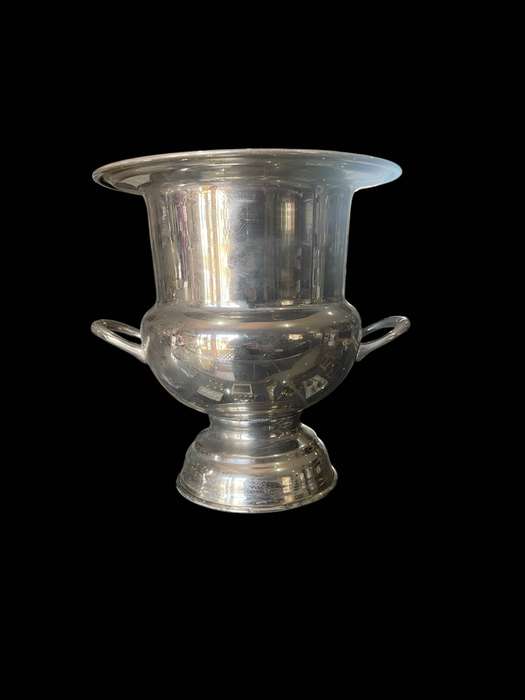 Wine bottle cooler silver plated