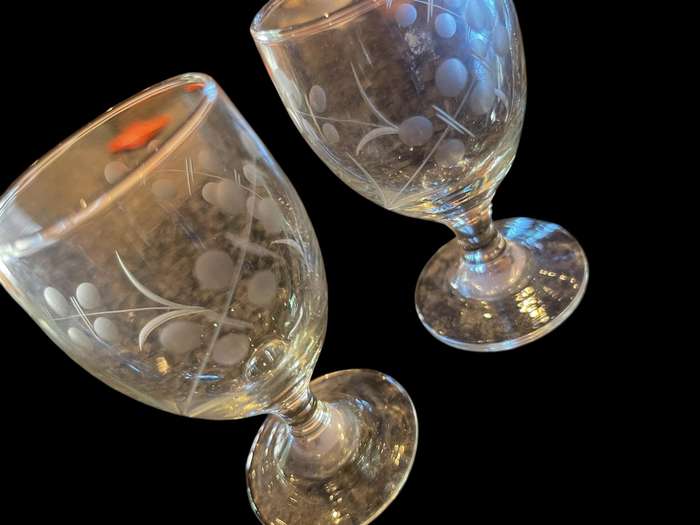Glasses grape etched each(NR11)