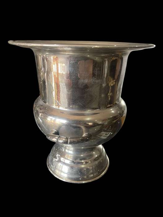Wine bottle cooler silver plated