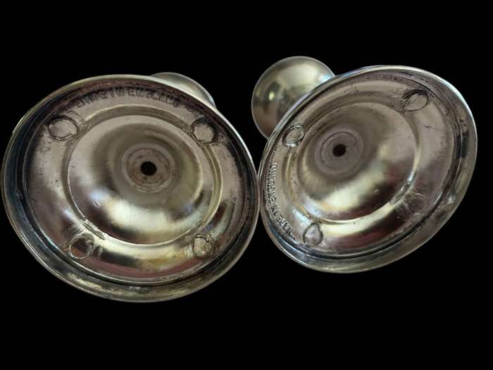 Candle holders set silver plated(A)