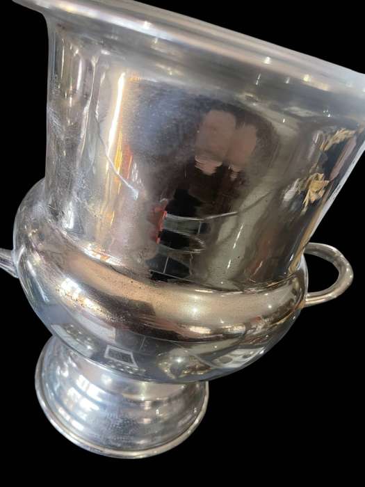 Wine bottle cooler silver plated