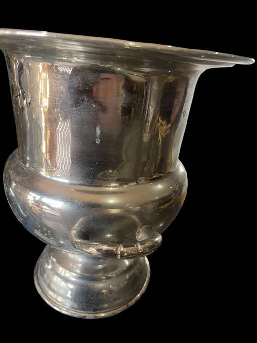 Wine bottle cooler silver plated
