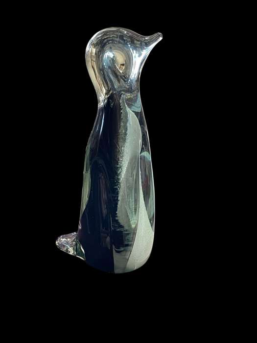 Ornament glass solid Penguin