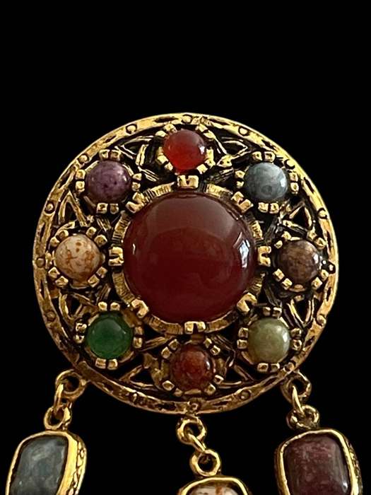 Brooch semi precious stones(NR21)