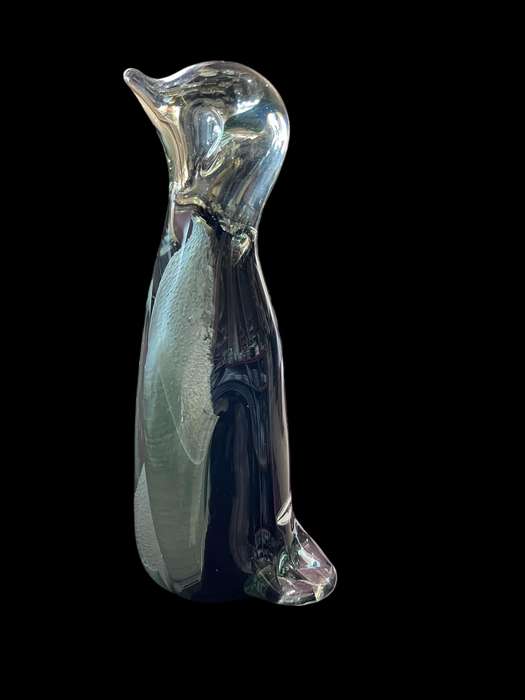 Ornament glass solid Penguin