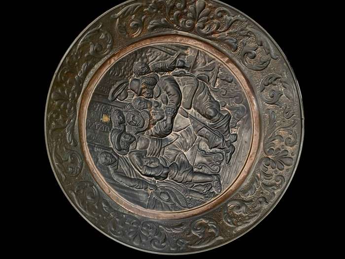 Plate display copper extra large