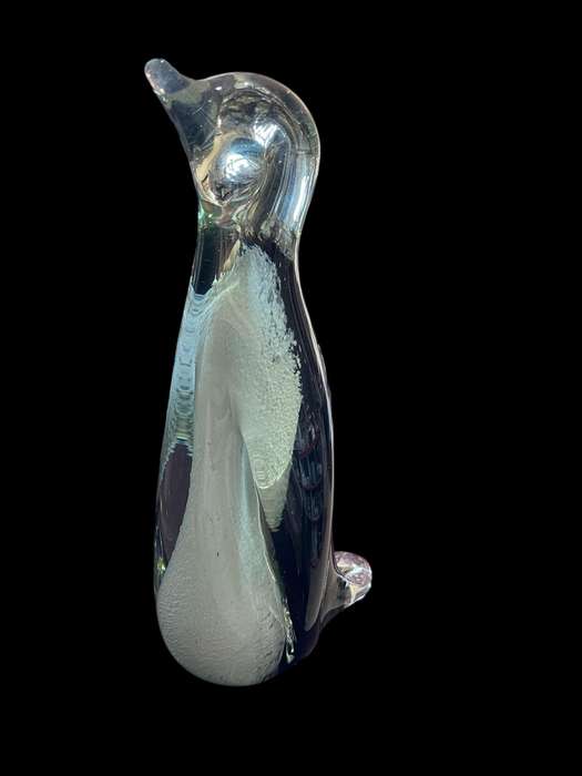 Ornament glass solid Penguin