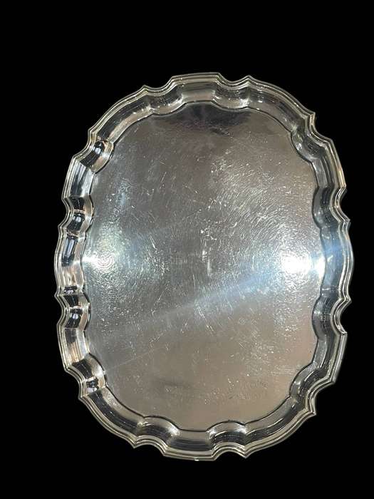Tray silver plated large