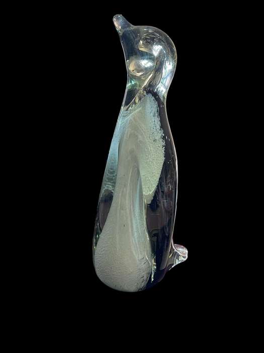 Ornament glass solid Penguin