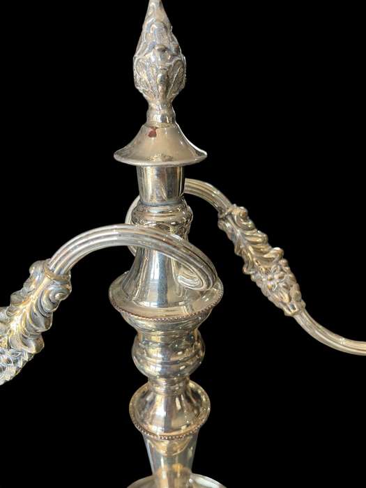 Candle holder silver plated