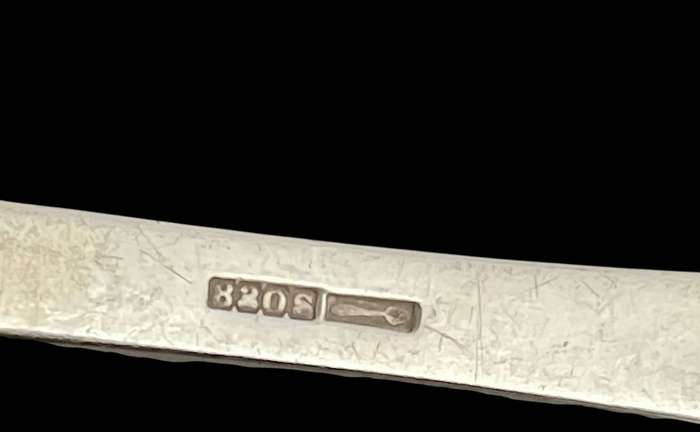 Serving spoon silver.830 Norway antique