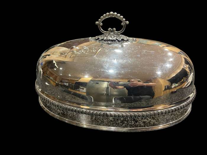 Meat /food dome Antique silver plated
