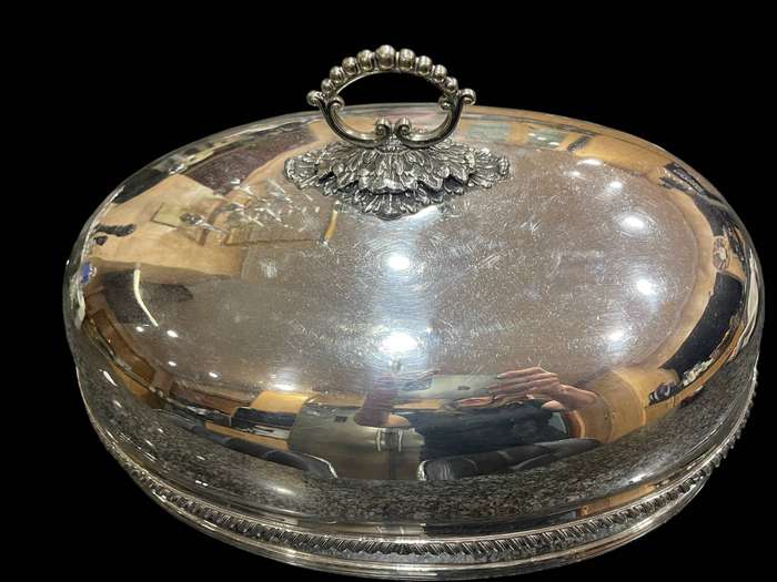 Meat /food dome Antique silver plated