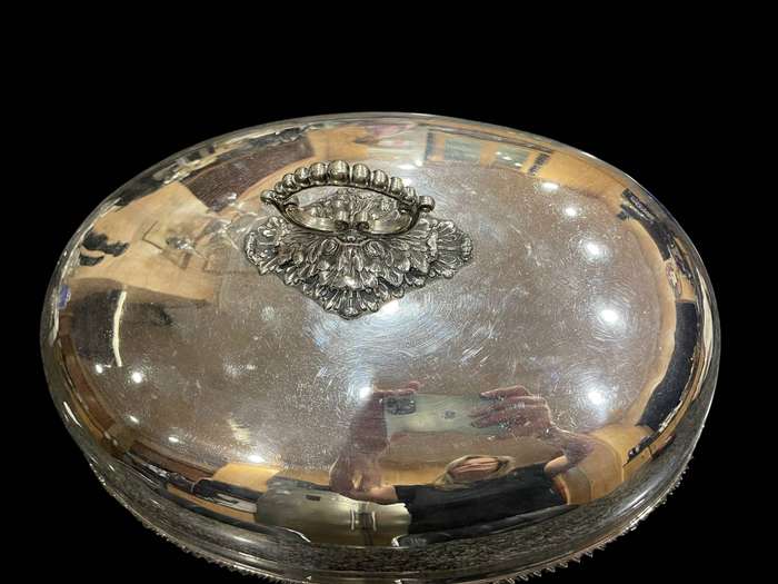 Meat /food dome Antique silver plated
