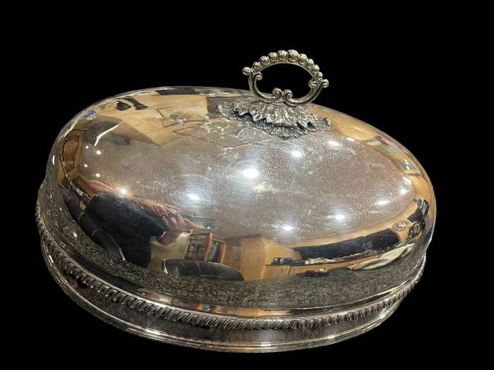 Meat /food dome Antique silver plated
