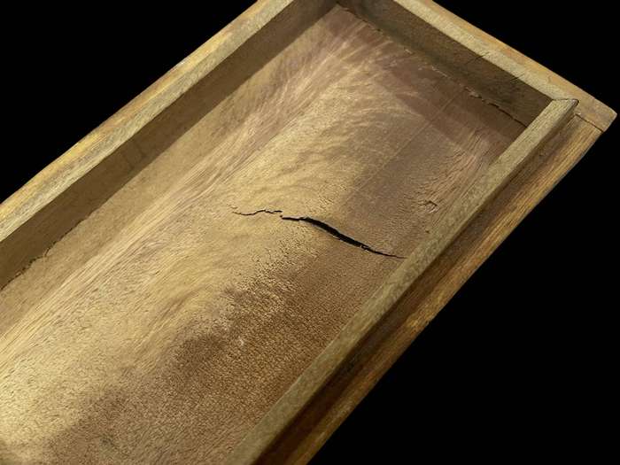 Trinket Holder wood mother of pearl inlay