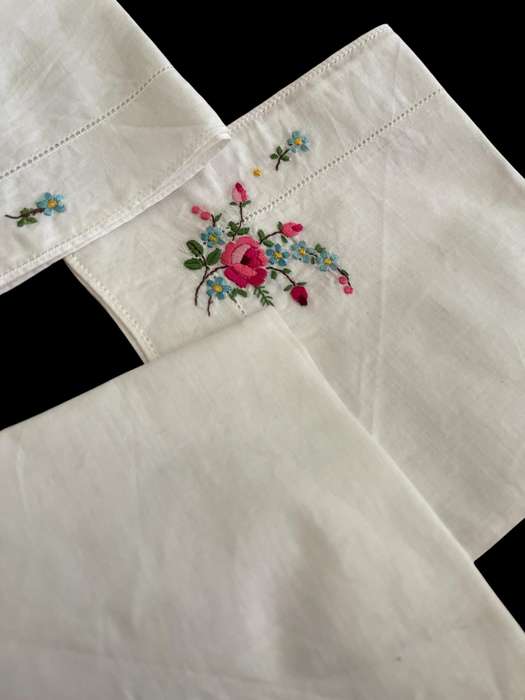 Handkerchiefs ladies embroidered each