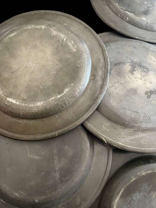 Plates pewter each