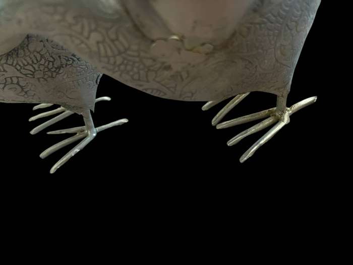 Ornament birds set metal