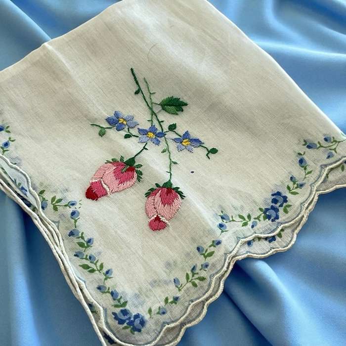 Handkerchiefs ladies embroidered each