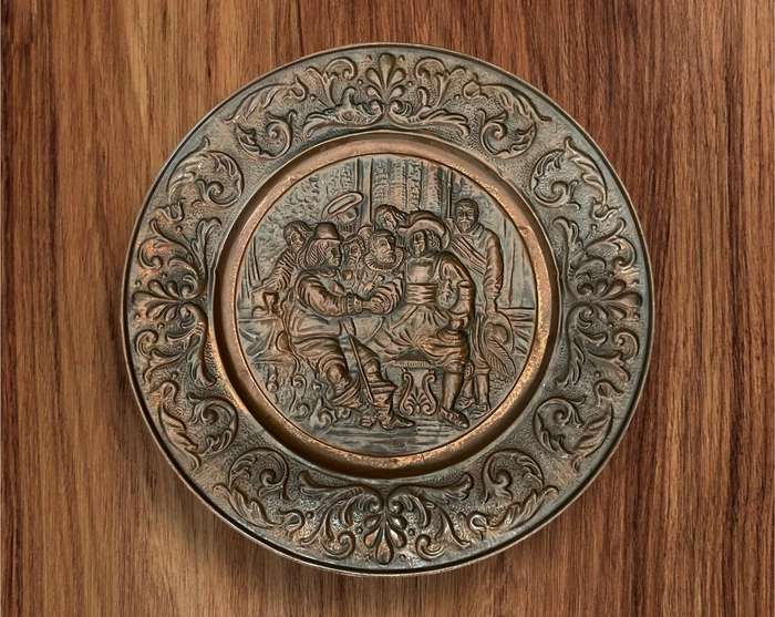 Plate display copper extra large