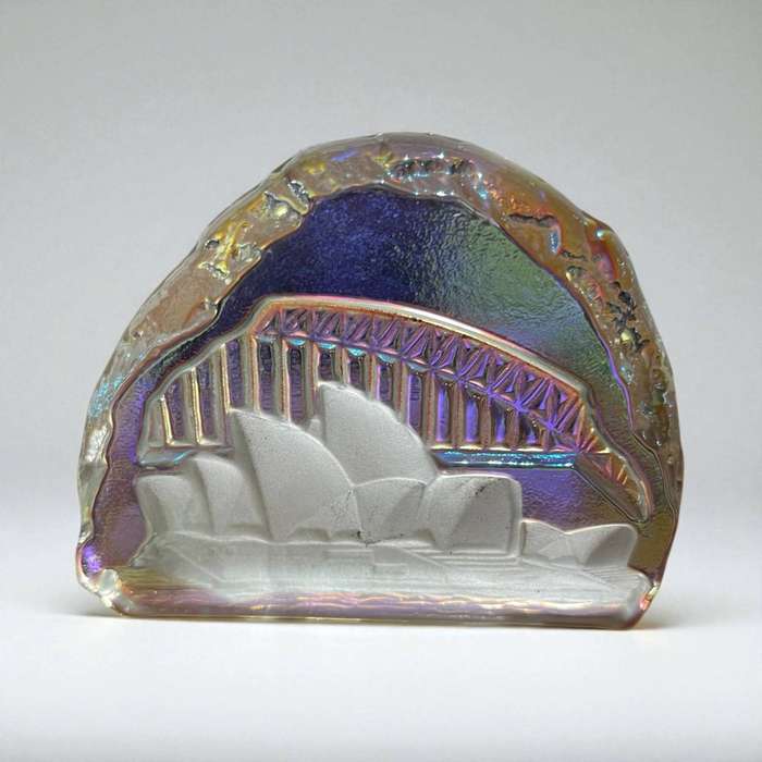 Paperweight Bohemia glass Czechoslovakia