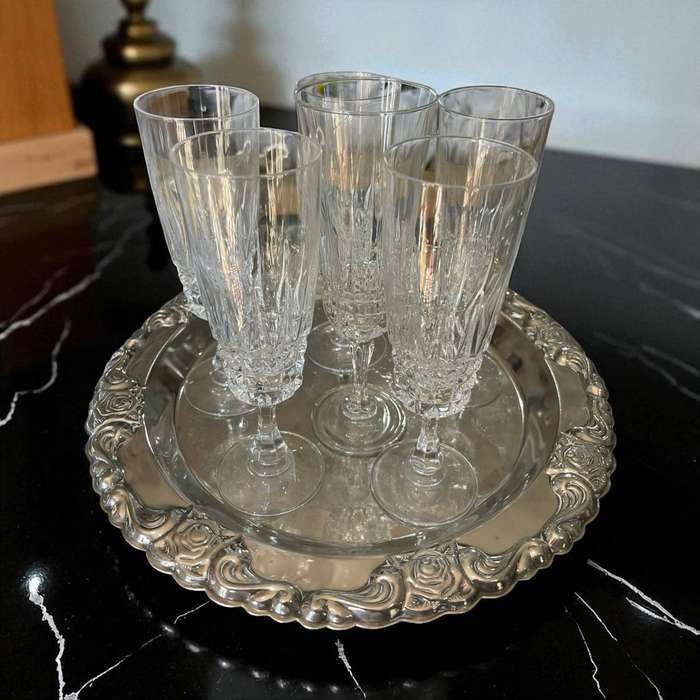 Glasses champagne crystal