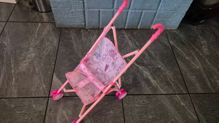 Club Pets Baby Unicorn, doll pram, activity cube and bristle blocks