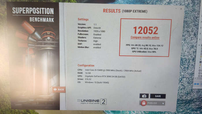 RTX 3090 24GB - Gigabyte Turbo