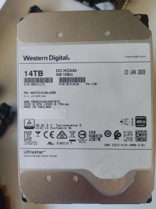 14TB Server Hard Drives -  WD DCHC530 - SAS 12Gbps