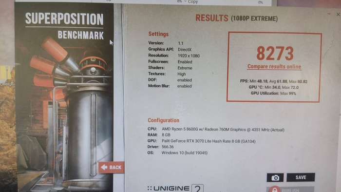 RTX 3070 8GB - Palit GamingPro